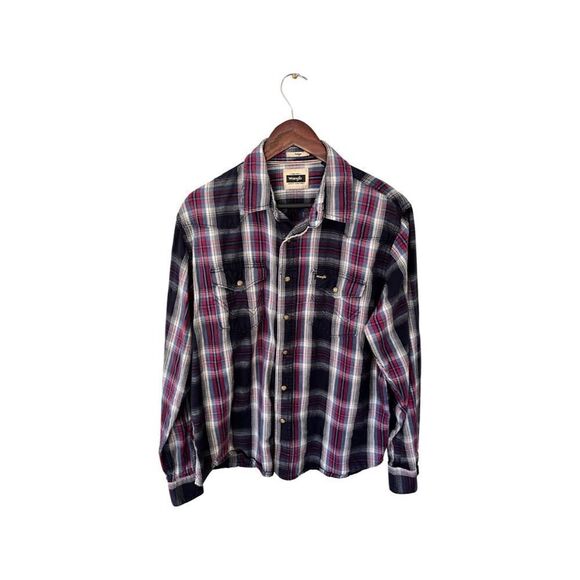 Vintage women’s wrangler snap button top in plaid - Picture 1 of 6